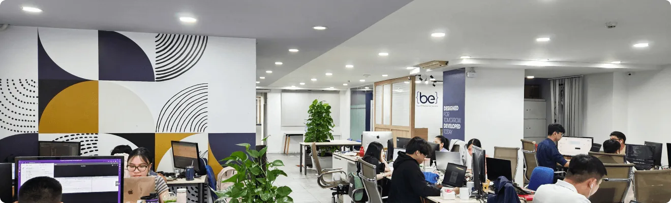 The BeyondEdge office, with the team at work